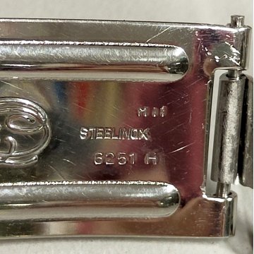 Rolex 6251H chiusura BRACCIALE ACCIAIO 15mm ANNI 70 CLASP orologio polso VINTAGE