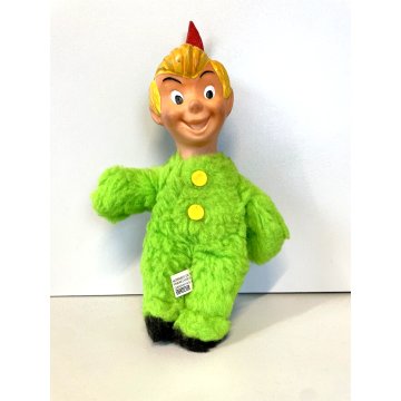 VINTAGE PELUCHES FRANCE Ajena Peter Pan 26 cm GIOCATTOLO PUPAZZO ANNI '80