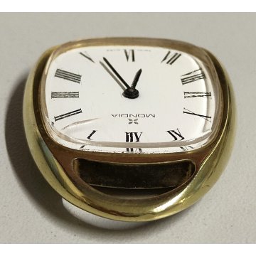 Mondia OROLOGIO TASCA DORATO anni 70 GIOIELLO borsetta MECCANICO Vintage Watch