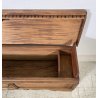 ANTICA CASSAPANCA LEGNO PIOPPO PANCA BAULE EPOCA 1900 NEOCLASSICA ROBUSTA EPOCA