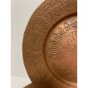 SET 2 PZ PIATTI RAME ELEMOSINIERE ISLAMICO VINTAGE DA PARETE COPPER DISHES '900