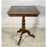 ANTICO TAVOLINO CARLO X TREPPIEDE LEGNO NOCE INTARSIATO TAVOLO QUADRATO TABLE