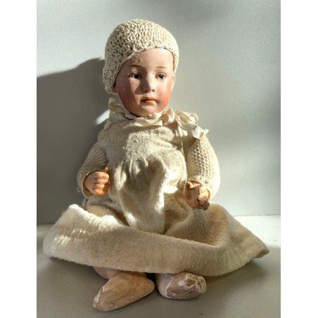 ANTICA RARA BAMBOLA TESTA PORCELLANA BISCUIT 27 cm/h MARCHIO Germany n° 3 - 118