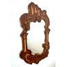 SPECCHIERA PARETE VINTAGE CORNICE LEGNO INTARSIATO BORDO MOSSO MIRROR MIDCENTURY