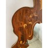 SPECCHIERA PARETE VINTAGE CORNICE LEGNO INTARSIATO BORDO MOSSO MIRROR MIDCENTURY