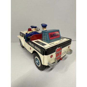 GIOCATTOLO LATTA BATTERIE Army Police Patrol JEEP Made in Japan DAIYA TIN TOY