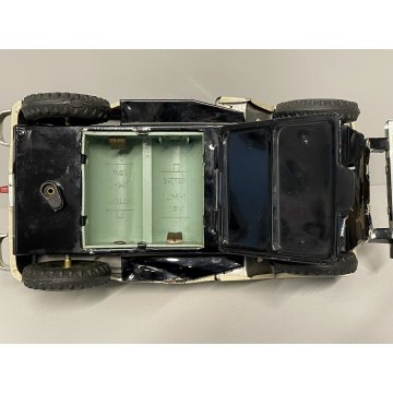 GIOCATTOLO LATTA BATTERIE Army Police Patrol JEEP Made in Japan DAIYA TIN TOY