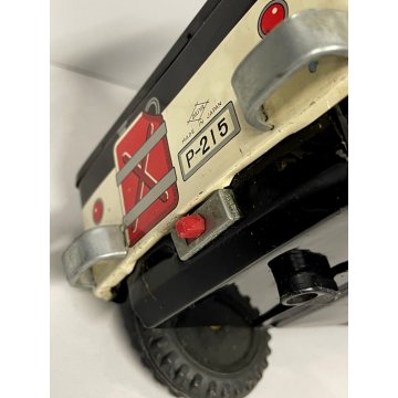 GIOCATTOLO LATTA BATTERIE Army Police Patrol JEEP Made in Japan DAIYA TIN TOY