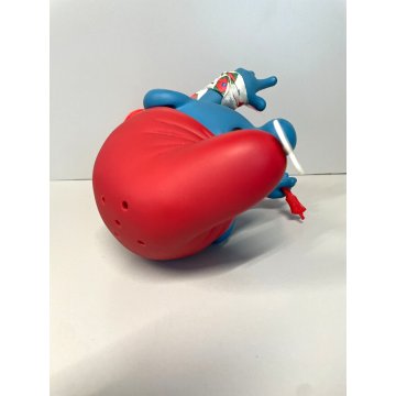 PUPAZZO GOMMA Puffo CHITARRA Collezione VERI PUFFI della Furga 1982 NON FUNZIONA