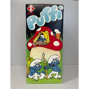 PUPAZZO GOMMA Puffo CHITARRA Collezione VERI PUFFI della Furga 1982 NON FUNZIONA