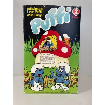 PUPAZZO GOMMA Puffo CHITARRA Collezione VERI PUFFI della Furga 1982 NON FUNZIONA