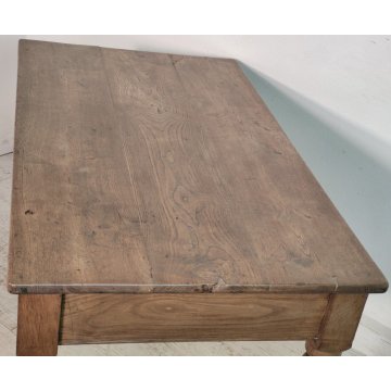 ANTICO TAVOLO RUSTICO legno ROVERE epoca 1800 CUCINA scrivania SALA PRANZO table