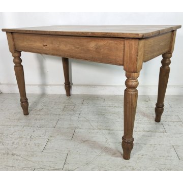 ANTICO TAVOLO RUSTICO legno ROVERE epoca 1800 CUCINA scrivania SALA PRANZO table