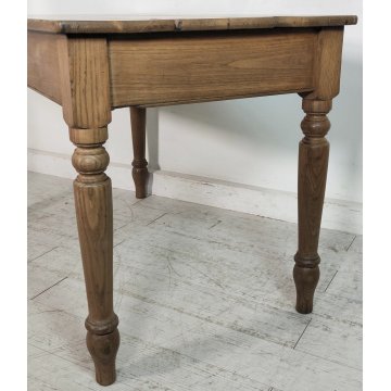 ANTICO TAVOLO RUSTICO legno ROVERE epoca 1800 CUCINA scrivania SALA PRANZO table