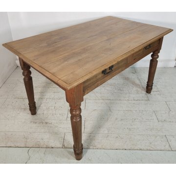 ANTICO TAVOLO legno ROVERE CILIEGIO epoca 800 CUCINA scrivania SALA PRANZO table