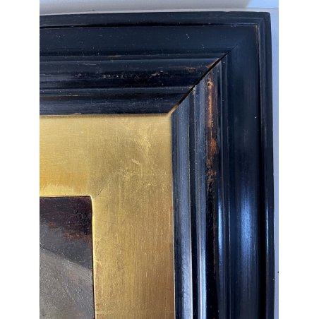 ANTICO QUADRO DIPINTO OLIO TAVOLA G. Cesare Vinzio RITRATTO Testa di ...