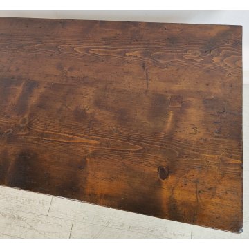 ANTICO TAVOLO RUSTICO legno ABETE PIOPPO epoca 1800 CUCINA scrivania SALA PRANZO