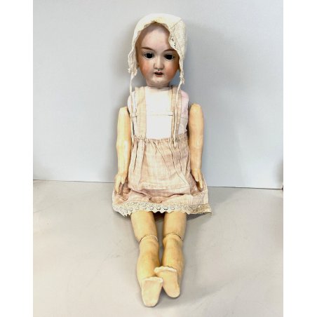 ANTICA BAMBOLA FURGA 500 Canneto VINTAGE DOLL OCCHI VETRO 58 cm/h ANNI '20/'30