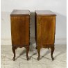 COPPIA COMODINI ANTICHI decò URNA RADICA NOCE COMODINO 1900 CASSETTIERA TAVOLO