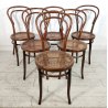 J. & J. Kohn SET 6 SEDIA ANTICA paglia di Vienna LEGNO FAGGIO tipo Thonet CHAIR