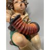 SCULTURA CERAMICA BAMBINO FISARMONICA CAPPELLO FIRMATA MUSICISTA ANNI 30 ITALY