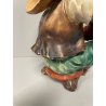SCULTURA CERAMICA BAMBINO FISARMONICA CAPPELLO FIRMATA MUSICISTA ANNI 30 ITALY