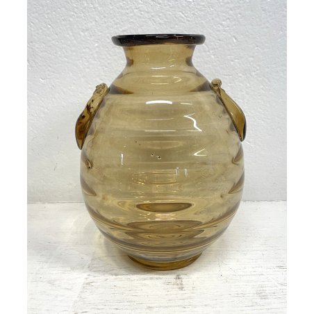 ANTICO VASO VETRO SOFFIATO 1930 DESIGN Vittorio Zecchin MURANO GLASS VASE 24 CM