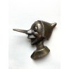 SCULTURA BRONZO PINOCCHIO FERMACARTE PELTRO ITALY ANNI '30 RARO PAPERWEIGHT OLD
