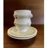 COPPIA PICCOLA ZUPPIERA PIATTO CERAMICA ø 15cm Richard Ginori MASCHERONI VINTAGE