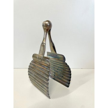 ANTICA PINZA SERVIZIO ASPARAGI Christofle pince à asperges ARGENTATA ART DECO