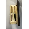 COPPIA PENNA PARKER 51 e 45 STILOGRAFICA FOUNTAIN PEN DORATA FUNZIONANTE anni 70