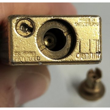 Dunhill 24163 ACCENDINO TASCA DORATO Swiss made VINTAGE GOLDEN LIGHTER Briquet