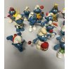 LOTTO GIOCO 21 PUFFI BLU PEYO VINTAGE ANNI 70/80 SCHLEICH GARGAMELLA PLASTICA