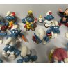 LOTTO GIOCO 21 PUFFI BLU PEYO VINTAGE ANNI 70/80 SCHLEICH GARGAMELLA PLASTICA
