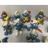 LOTTO GIOCO 21 PUFFI BLU PEYO VINTAGE ANNI 70/80 SCHLEICH GARGAMELLA PLASTICA