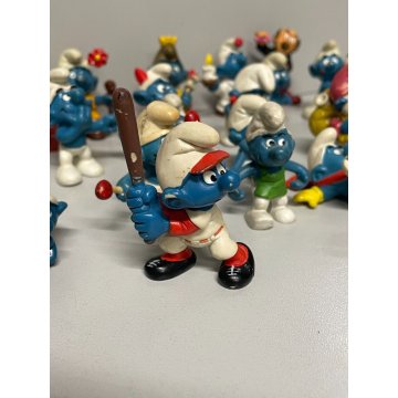 LOTTO GIOCO 21 PUFFI BLU PEYO VINTAGE ANNI 70/80 SCHLEICH GARGAMELLA PLASTICA