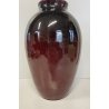 VASO CERAMICA SMALTATA SANGUE DI BUE DESIGN PRIMI '900 VINTAGE PORTAFIORI ROSSO