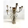 CANDELABRO 7 BRACCI DESIGN Borek Sipek Driade KOSMO ACCIAIO ARGENTATO CANDELIERE