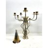 CANDELABRO 7 BRACCI DESIGN Borek Sipek Driade KOSMO ACCIAIO ARGENTATO CANDELIERE