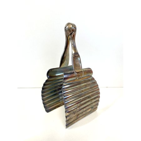 ANTICA PINZA SERVIZIO ASPARAGI Christofle pince à asperges ARGENTATA ART DECO