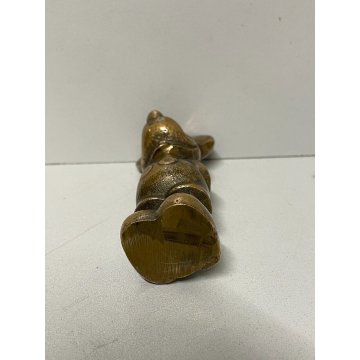 SCULTURA BRONZO TOPOLINO FERMACARTE ITALY ANNI '60 RARO PAPERWEIGHT OLD DISNEY