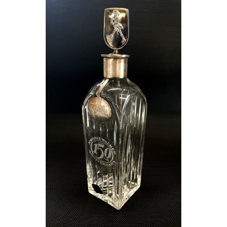 VINTAGE WHISKY CRYSTAL DECANTER Johnnie Walker 150th CRISTALLO 75 cl BOTTLE 1985