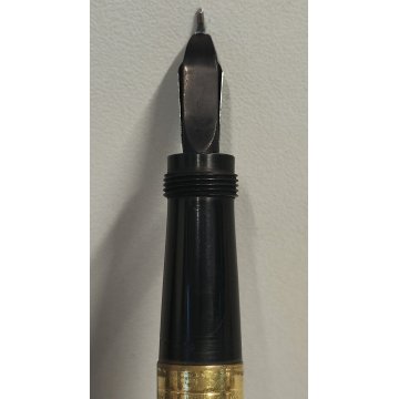 BROOKLYN Antica Penna Stilografica RETRATTILE Safety ORO 18kr OLD FOUNTAIN PEN