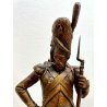 COPPIA ANTICO BRONZO SCULTURA Théodore GECHTER French Soldiers (1805-1815)