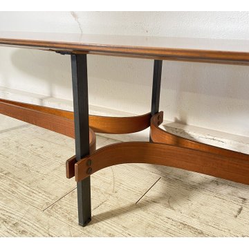 TAVOLINO SALOTTO DESIGN Guglielmo Ulrich ANNI 50 LEGNO TEAK FERRO TABLE BASSE