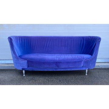 DIVANO DESIGN Iosa Ghini MOROSO MODELLO NEWTONE STOFFA VIOLA SOFA VINTAGE 1989