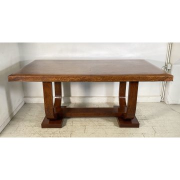 ANTICO TAVOLO PRANZO ART DECO LEGNO RADICA ANNI 40 OLD TABLE PRIMI 900 EPOCA