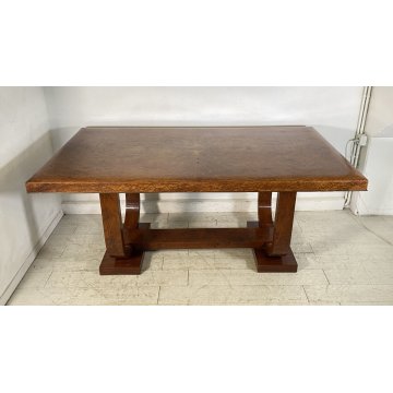 ANTICO TAVOLO PRANZO ART DECO LEGNO RADICA ANNI 40 OLD TABLE PRIMI 900 EPOCA