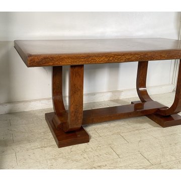 ANTICO TAVOLO PRANZO ART DECO LEGNO RADICA ANNI 40 OLD TABLE PRIMI 900 EPOCA