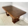 ANTICO TAVOLO PRANZO ART DECO LEGNO RADICA ANNI 40 OLD TABLE PRIMI 900 EPOCA